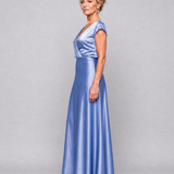 Vestido maxi Samouse envelope com manga curta