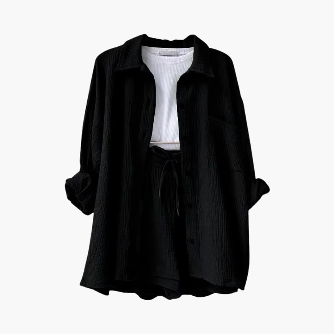 Conjunto de duas peças chique feminino