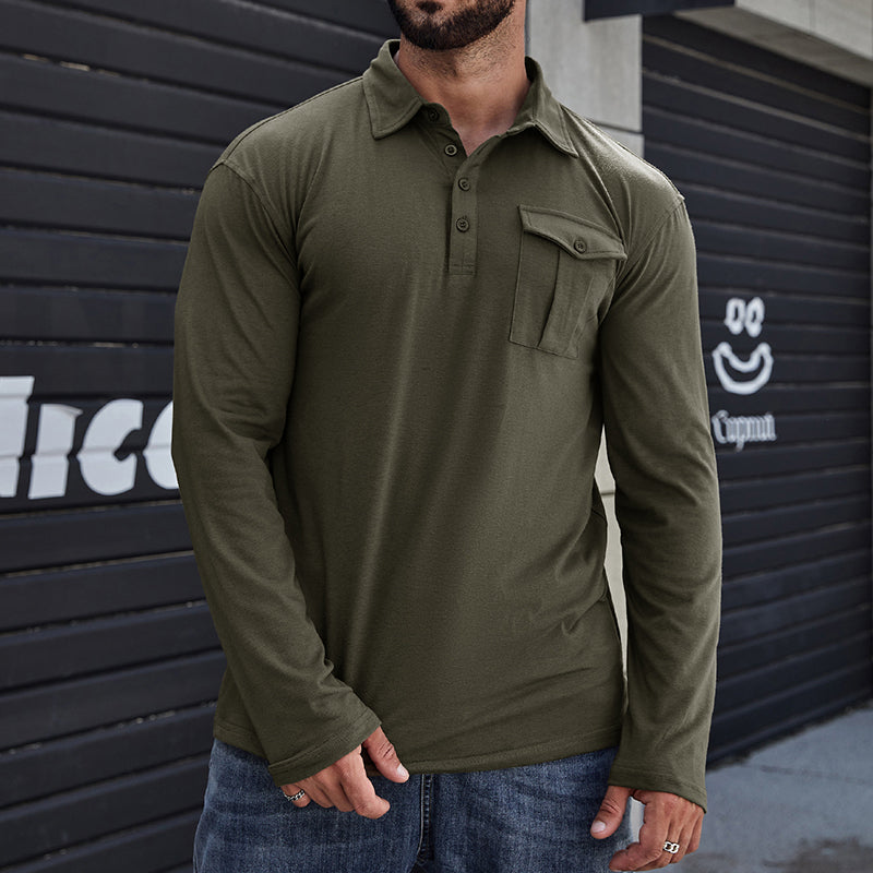 Camisa casual com bolsos masculino