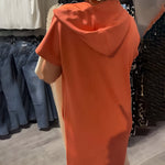 Vestido casual com capuz feminino