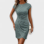 Vestido de manga curta tulipa feminino
