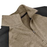 Camisa de algodão com gola subida masculino