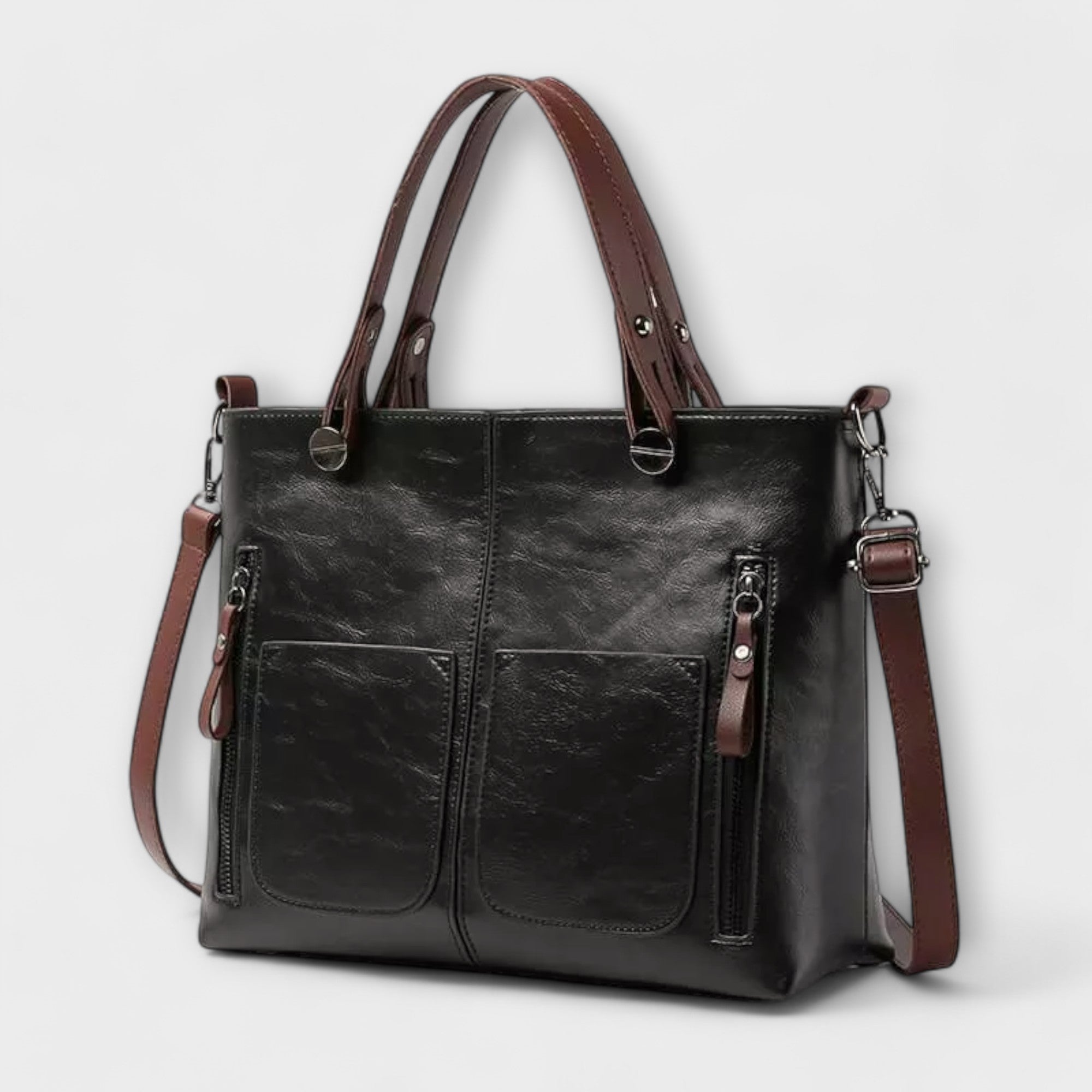 Bolsa de couro elegante feminino