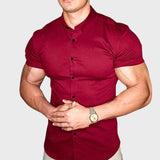 Camisa de Manga Curta Slim masculino