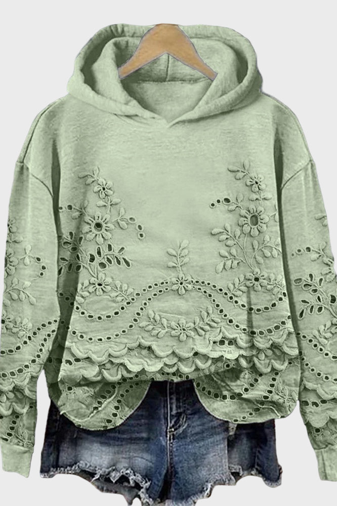 Moletom com Capuz em Renda feminino