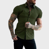 Camisa de Manga Curta Slim masculino