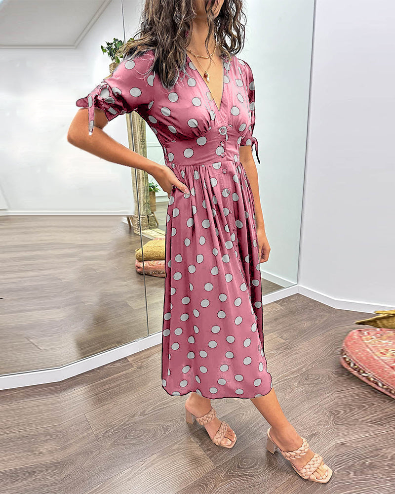 Vestido Elegante de Bolinhas feminino