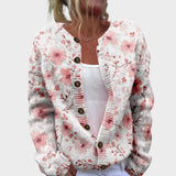 Cardigan Floral de Outono feminino