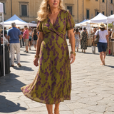 Vestido midi Virel floral descontraído