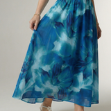 Vestido midi Sylin halter com cintura franzida