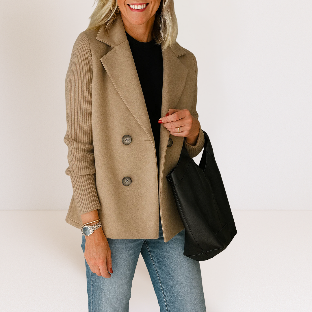 Casaco Elegante com Malha feminino