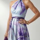 Vestido maxi Amiel floral leve