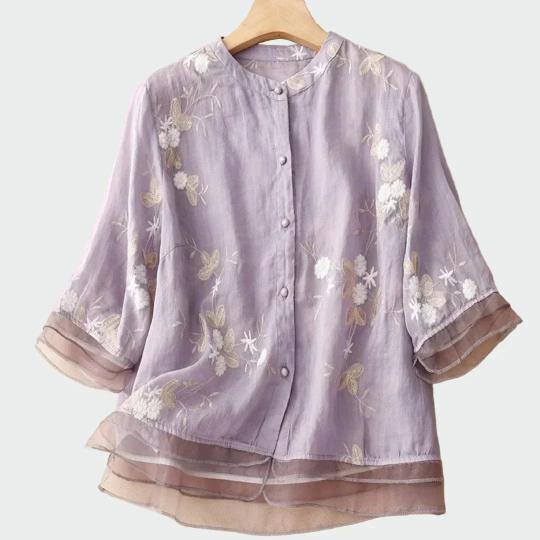 Camisa bordada feminino