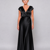 Vestido maxi Samouse envelope com manga curta