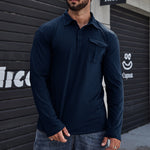 Camisa casual com bolsos masculino