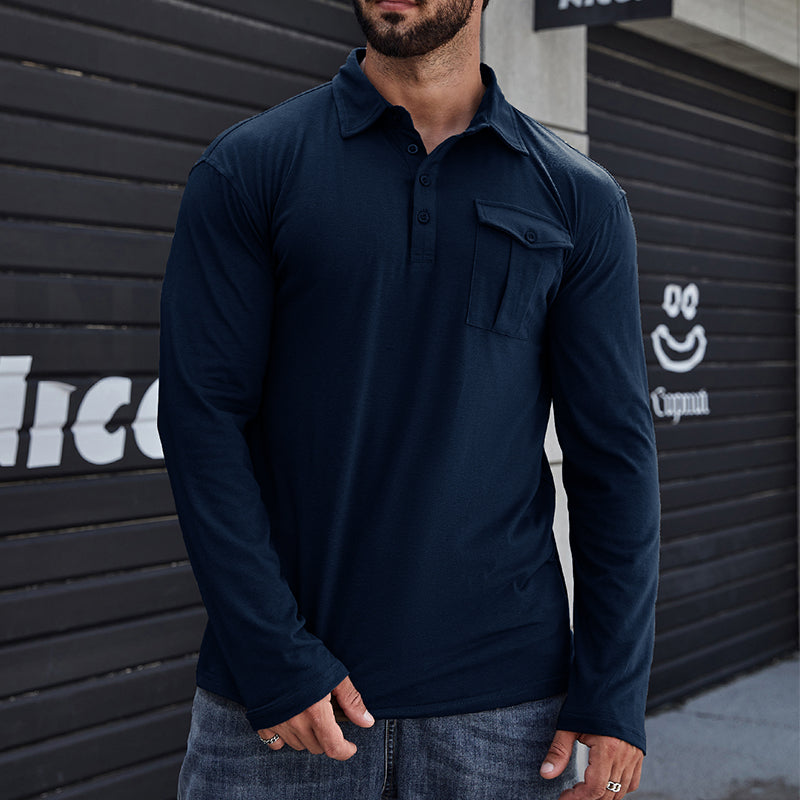 Camisa casual com bolsos masculino