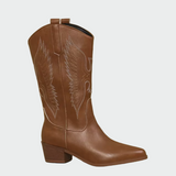 Botas de cowboy ocidentais em pele feminino