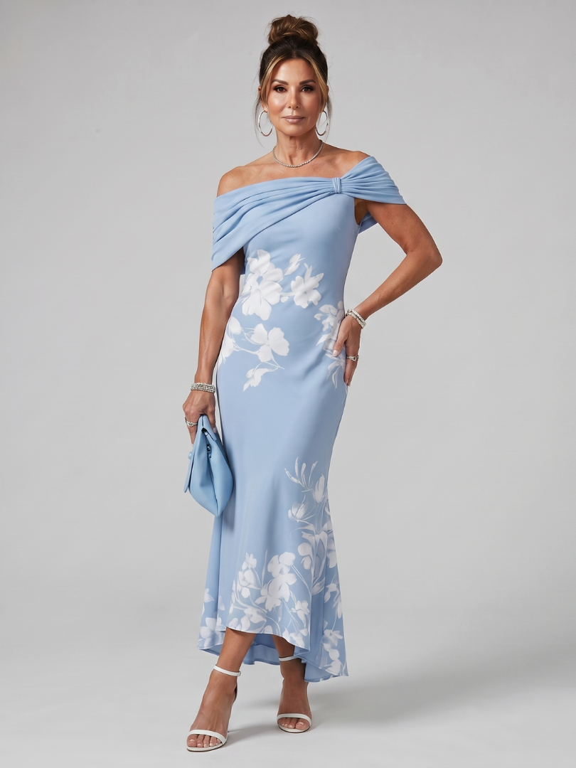 Marta | Vestido Midi com Decote Caído