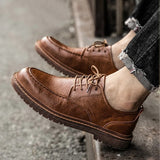 Sapatos de Couro Verdadeiro masculino