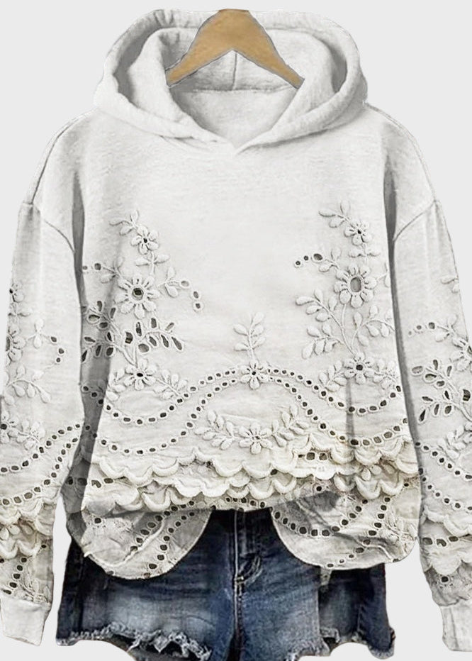 Moletom com Capuz em Renda feminino