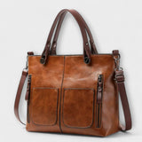 Bolsa de couro elegante feminino