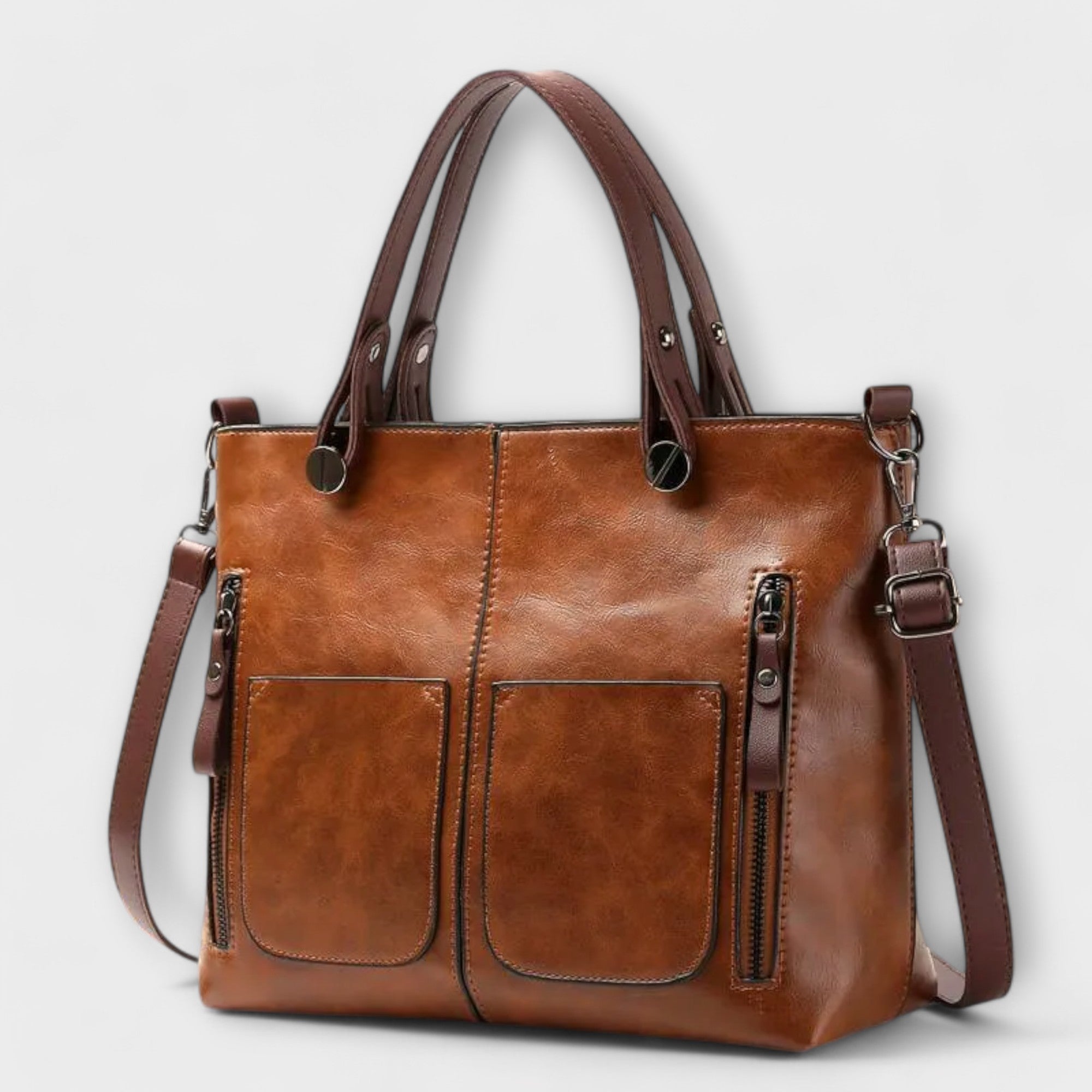 Bolsa de couro elegante feminino