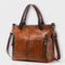 Bolsa de couro elegante feminino