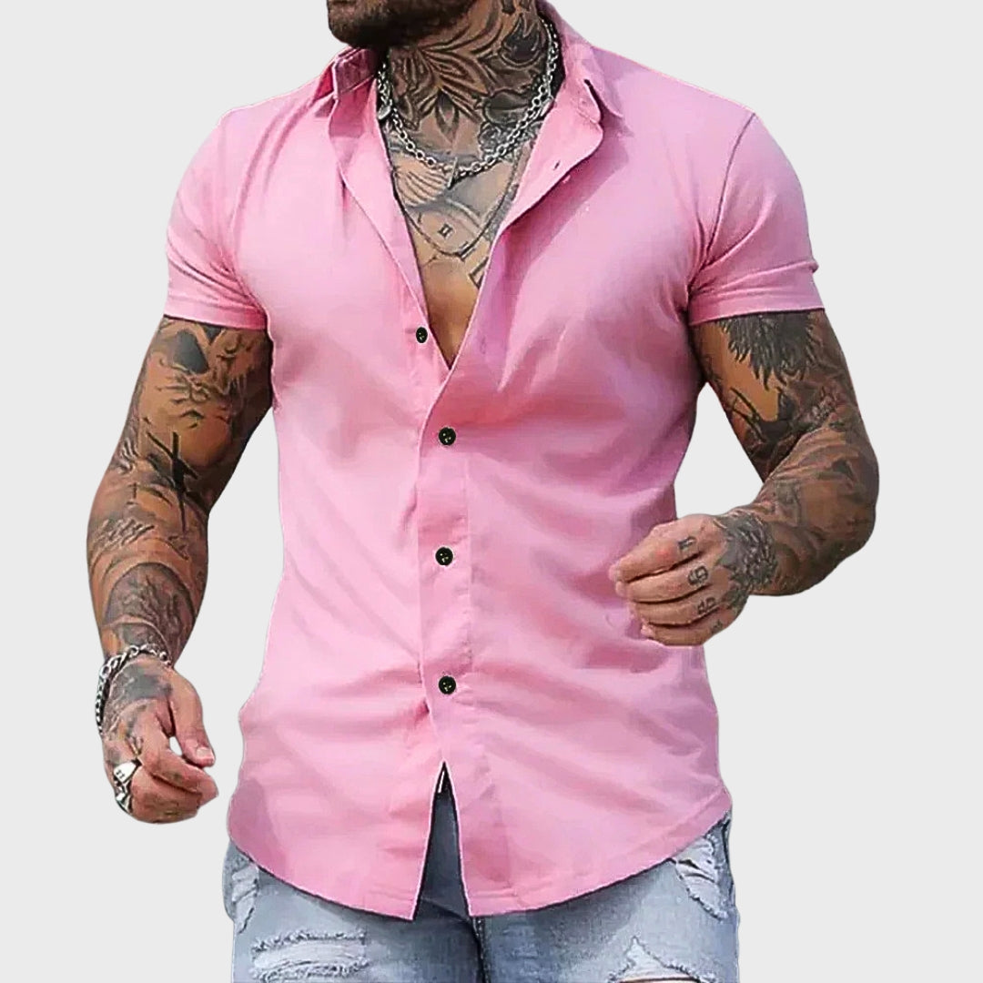 Camisa de Manga Curta Slim masculino
