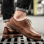 Sapatos de Couro Verdadeiro masculino