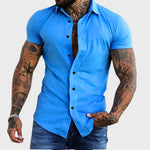 Camisa de Manga Curta Slim masculino