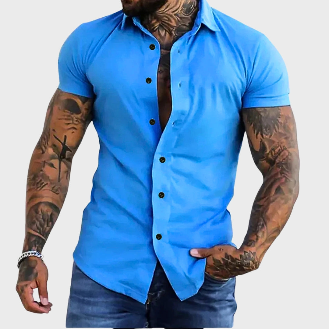 Camisa de Manga Curta Slim masculino