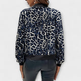 Casaco de Leopardo Elegante feminino
