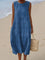 Vestido de algodão sem mangas feminino