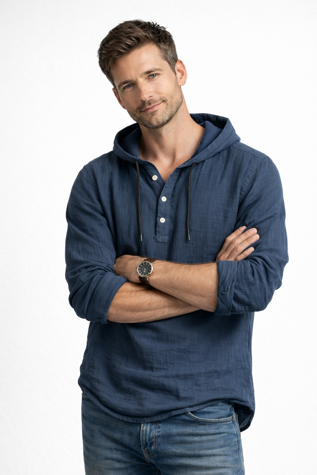 Daniel - Camisola de Linho com Gorro