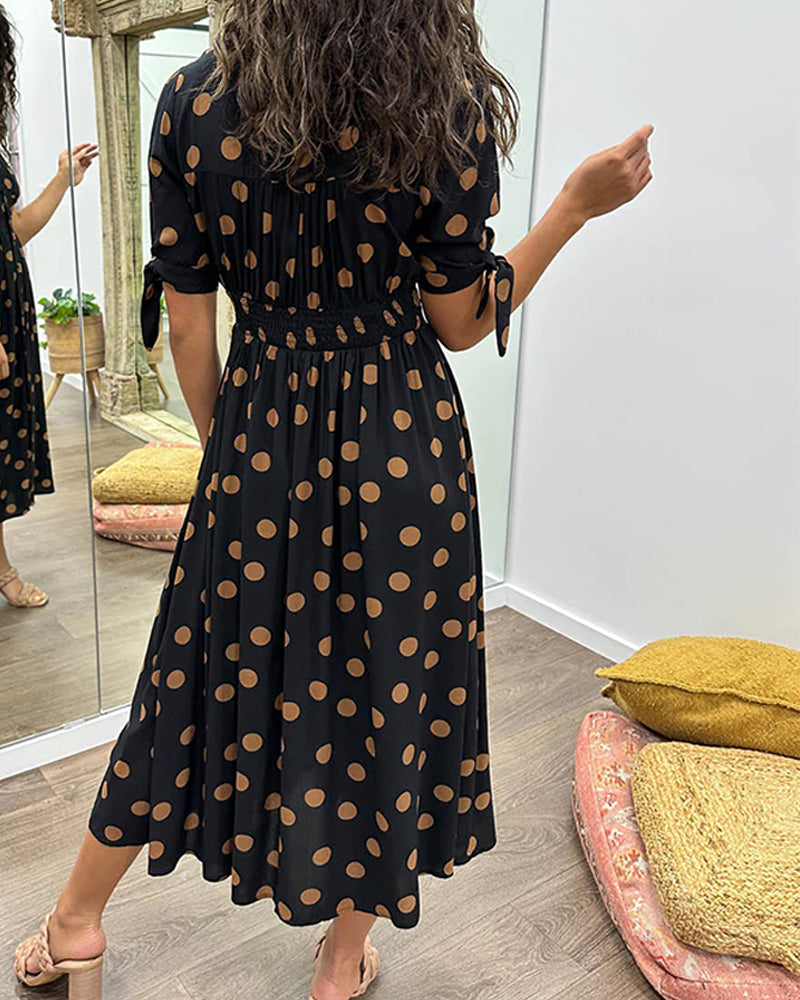 Vestido Elegante de Bolinhas feminino