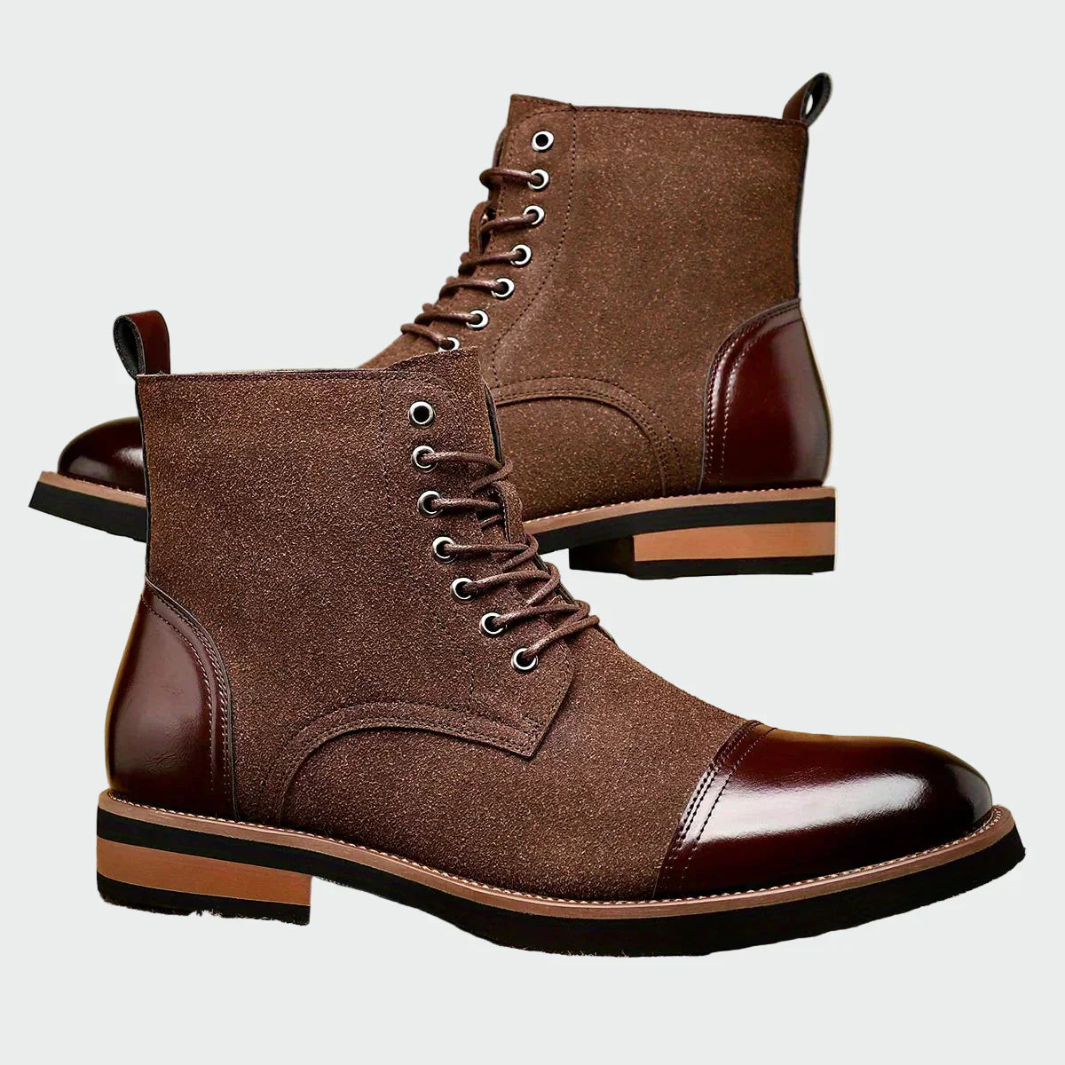 Botins de couro Oxford feminino