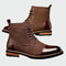 Botins de couro Oxford feminino