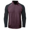 Camisa de algodão com gola subida masculino