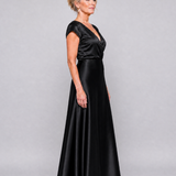 Vestido maxi Samouse envelope com manga curta