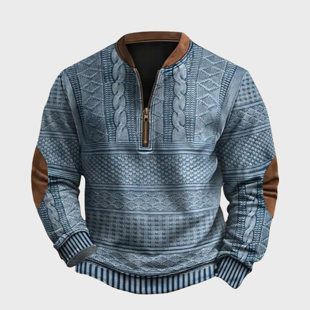 Sweatshirt com fecho masculino