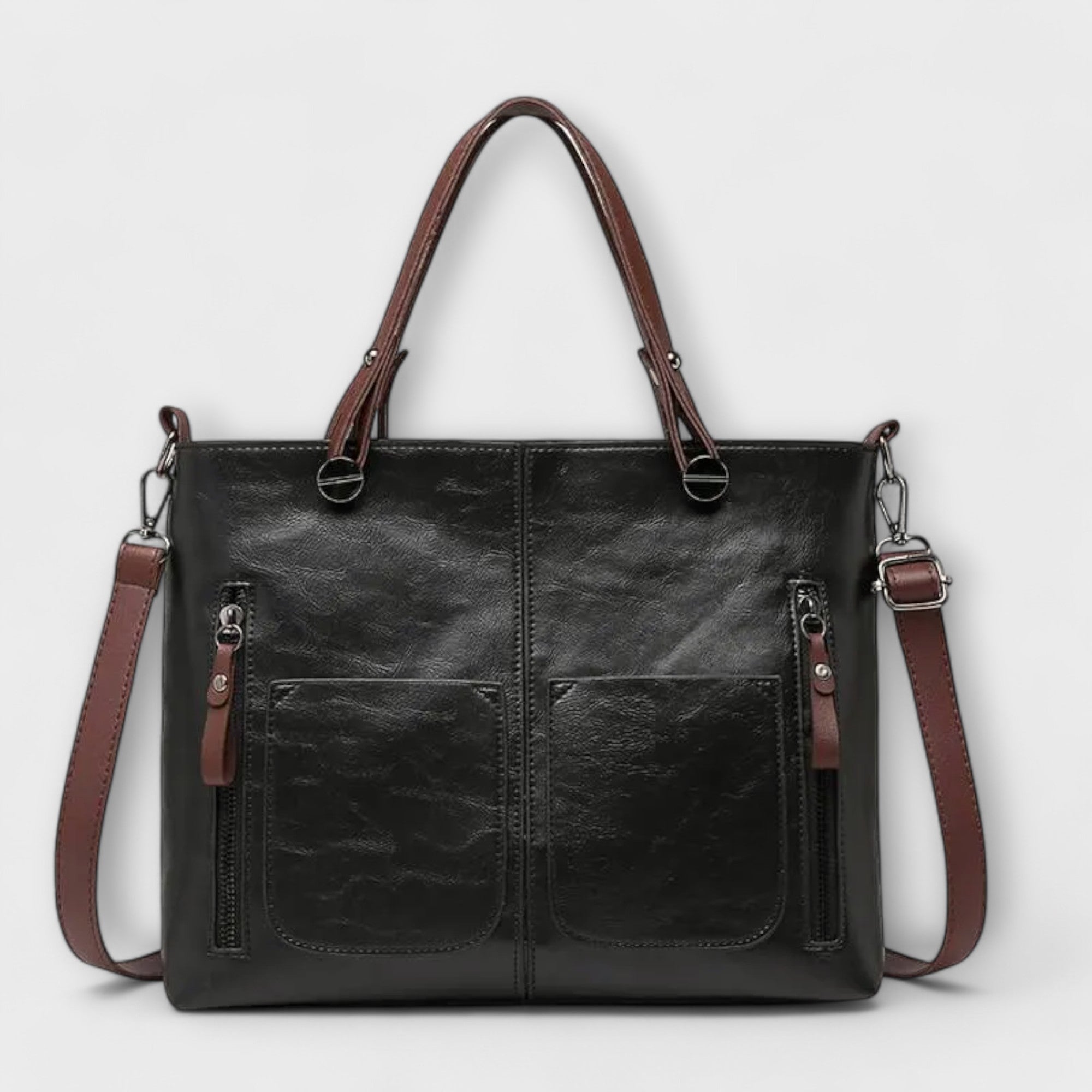 Bolsa de couro elegante feminino