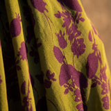 Violeta | Vestido Maxi Botânico com Decote Cruzado