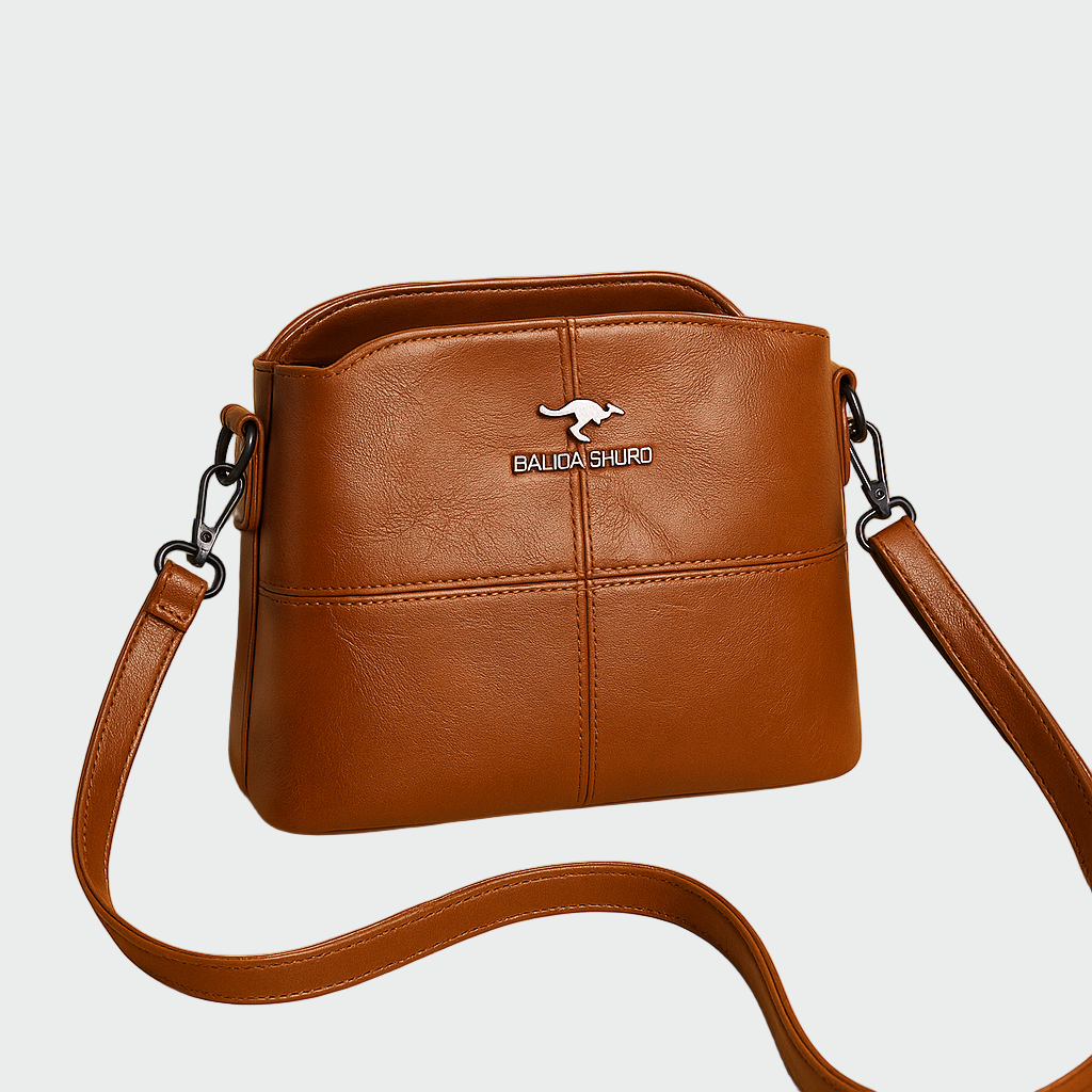 Bolsa de couro elegante feminino