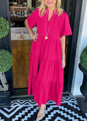 Vestido Maxi com Movimento feminino