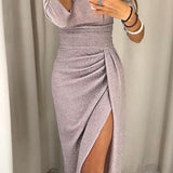 Vestido chique ombros descobertos feminino