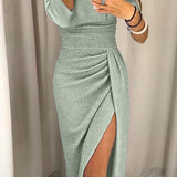 Vestido chique ombros descobertos feminino