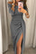 Vestido chique ombros descobertos feminino