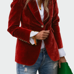 Casaco em linha luxuosa feminino