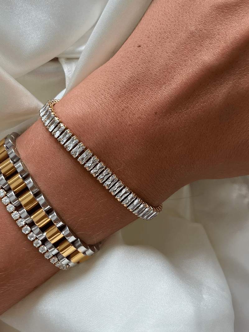 Pulseira de Rivière Baguette feminino
