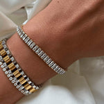 Pulseira de Rivière Baguette feminino